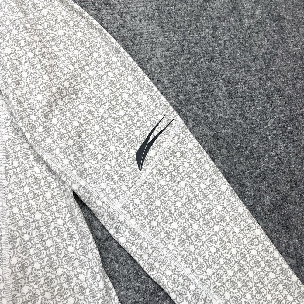 REI Hooded Athletic Top Womens Large White Printed Lightweight Thumb Holes - Picture 4 of 10